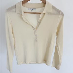 Amina concept knit polo - ivory